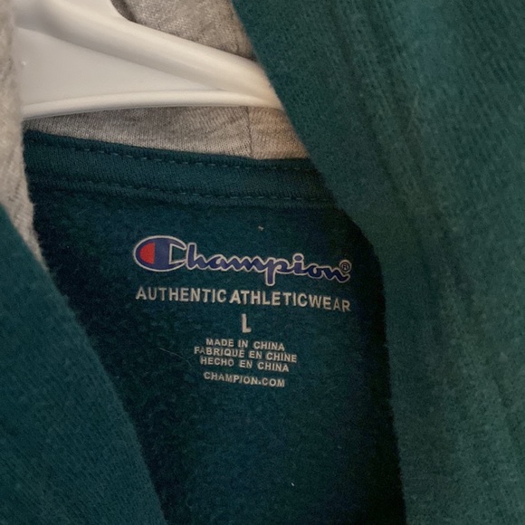 Dark Green Champion Hoodie - Picture 2 of 2